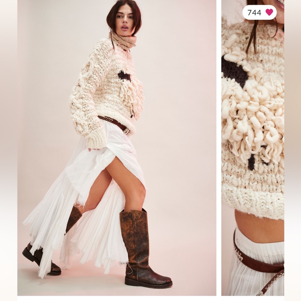 Free People NWT Sheep Chunky Sweater
